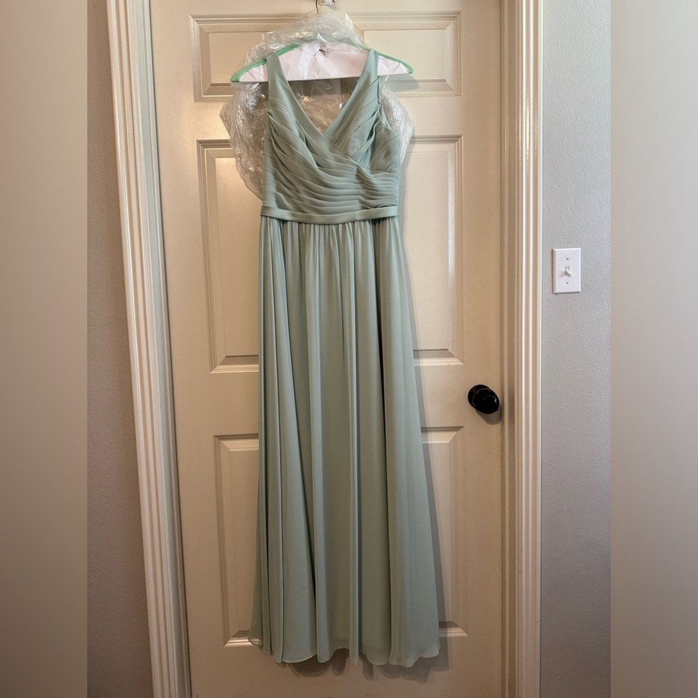 Sage green formal dress